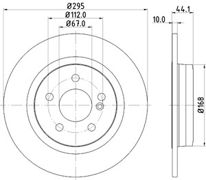 Rr Disc Brake Rotor Hella Pagid 355119422