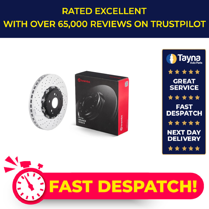 2x Brake Discs Pair Vented fits MERCEDES CLS63 AMG C219 6.2 Front 06 to 10 360mm