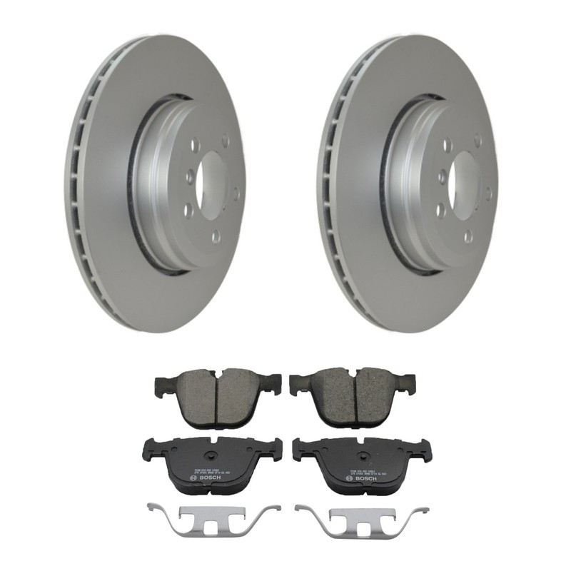 Hella Rear Rotors Bosch QuietCast Ceramic Disc Brake Pads Kit For W166 GLE350