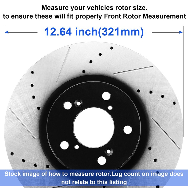 Front Black E-coating Brake Rotors For Chevy Equinox Impala Terrain 2015-2017 LT gallery