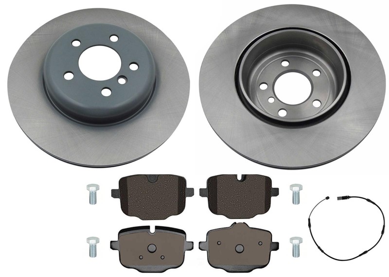 Rear 345MM Carbon Coated Rotors & EPS Brake Pads Fits BMW 640i 2012 2013 2018