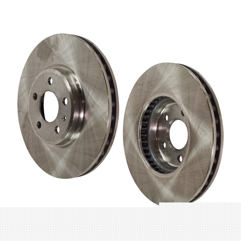 For Audi A4 Quattro 2009-2012 Brake Discs Front | Cast Iron Natural 2-Wheel Set