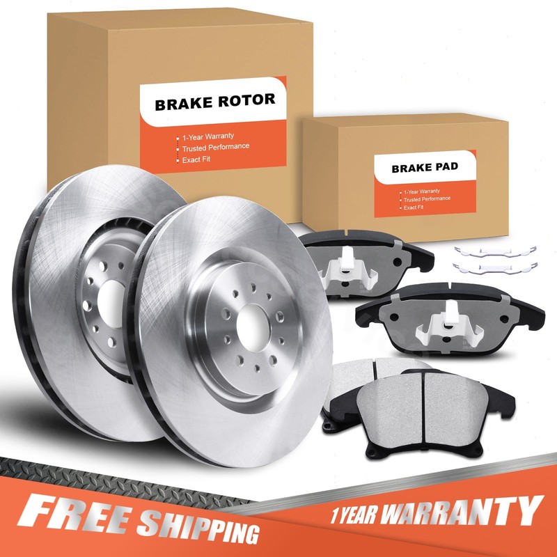 Front Brake Rotor & Brake Pad for 2013-2016 Lincoln MKZ 2013-2018 Ford Fusion