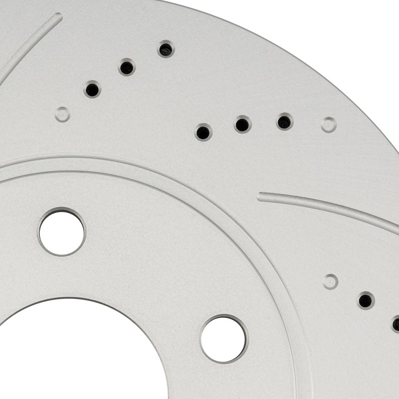 Front Drilled Slotted Coated Brake Rotors Set For LeSabre Impala DeVille 55034 gallery