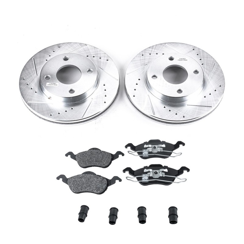 KIT-090221-68 Sure Stop Brake Disc and Pad Kits 2-Wheel Set Front for Ford Focus
