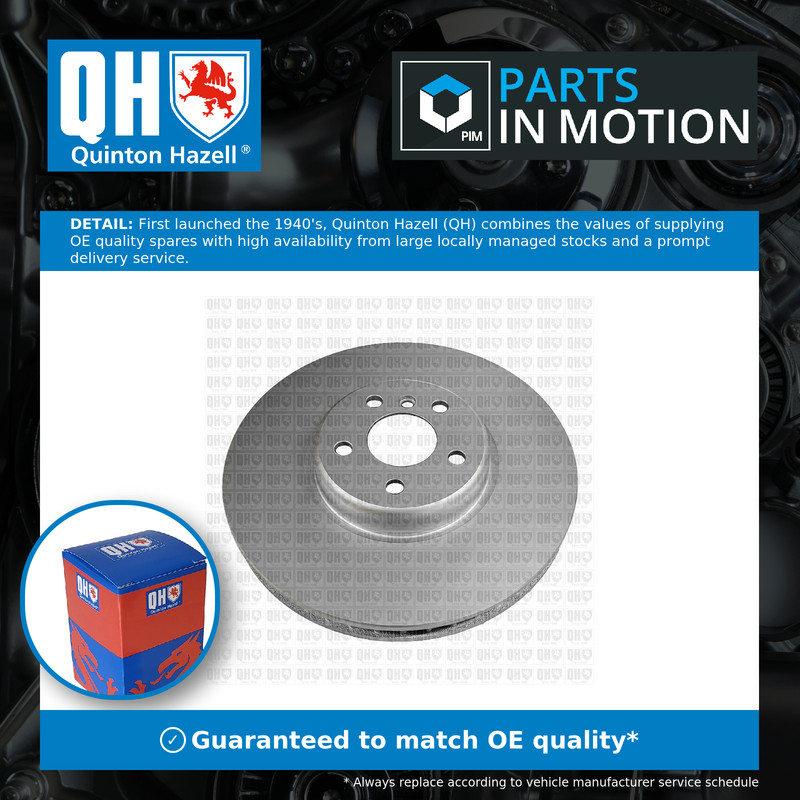 Brake Disc Single Vented fits BMW Z4 M40i G29 3.0 Front Left 2018 on B58B30C QH