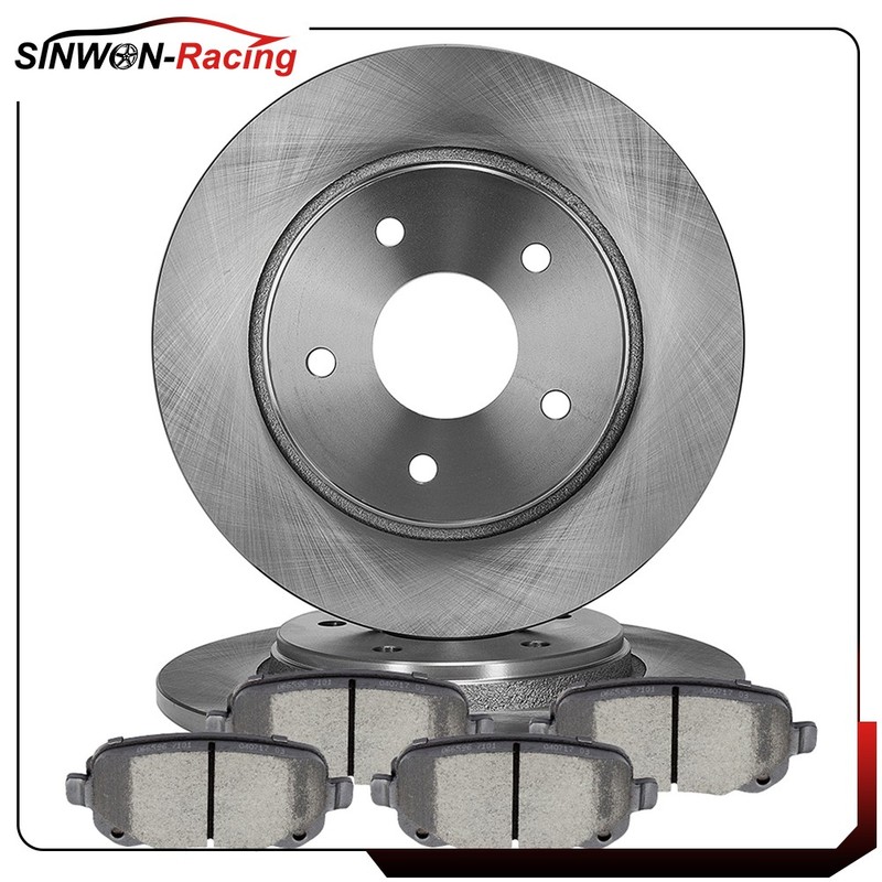 Rear Brake Rotors Ceramic Pads For Chrysler Town Country 12-16 Ram C/V 2012-2015