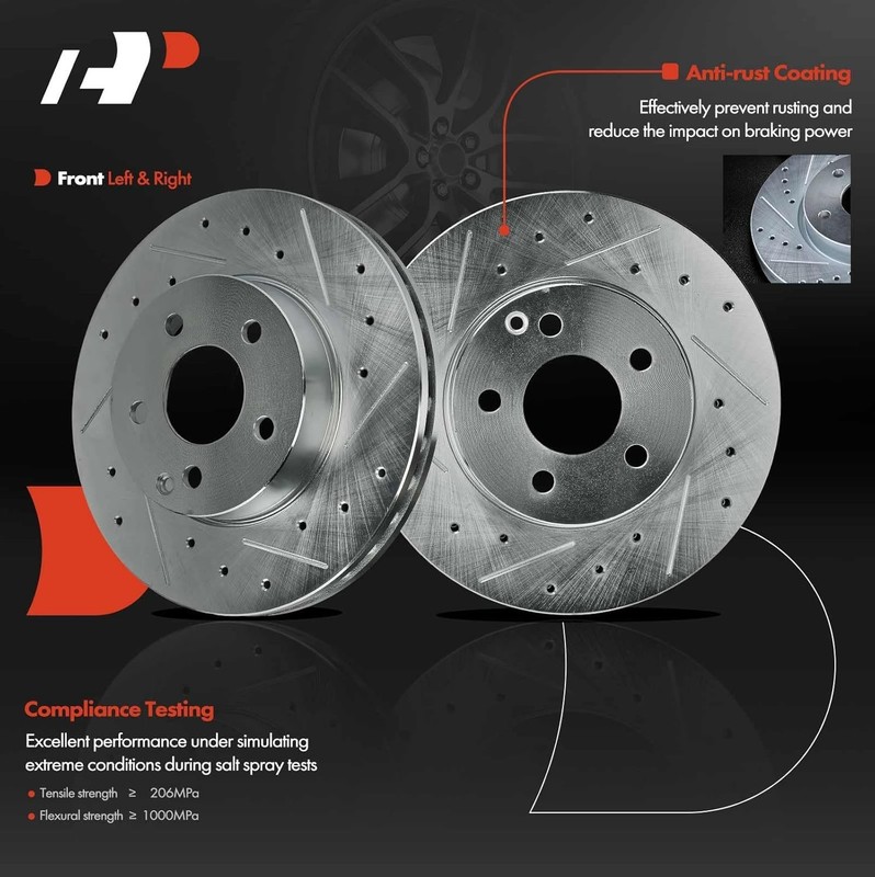 Front Brake Rotors & Ceramic Pads Kit for 2010–2015 Mercedes GLK350 - 6 Piece gallery