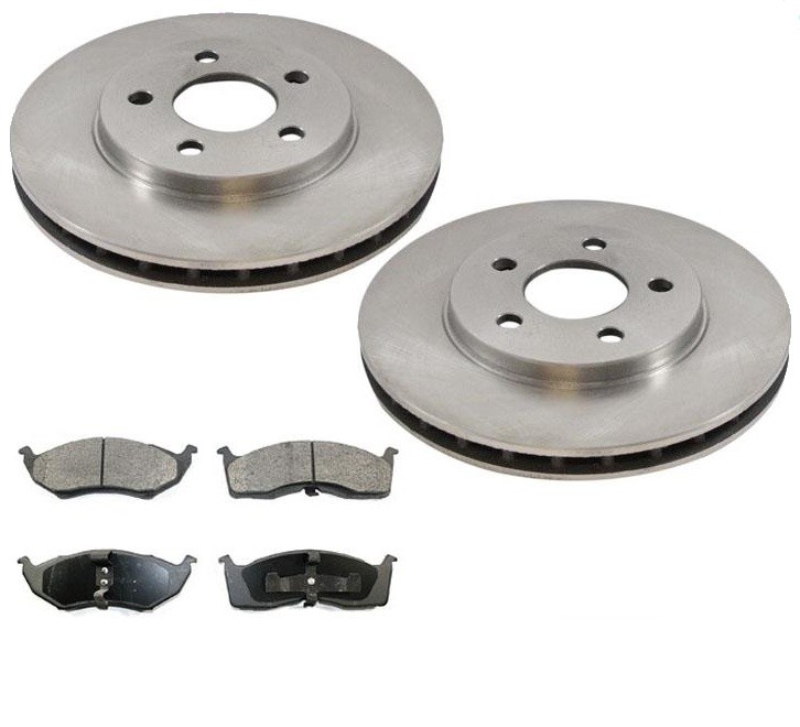 Fits for 96-00 Caravan 2.4 3.0 14 Inch Rims W/ 10″ Frt Disc Brake Rotor Pads 3pc