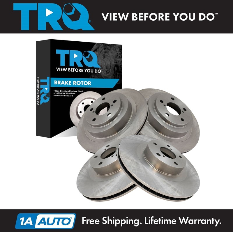 TRQ Front & Rear Brake Rotors Set Fits 2006-2007 Subaru Impreza