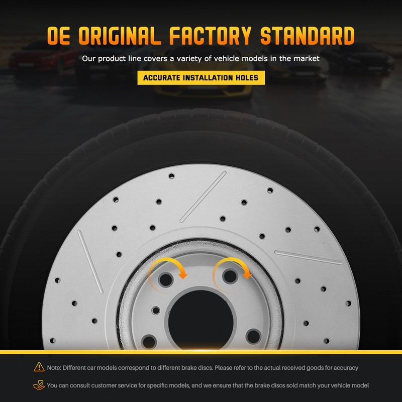 Front & Rear Disc Brake Rotors Kit For Hyundai Azera Sonata Kia Cadenza Optima gallery