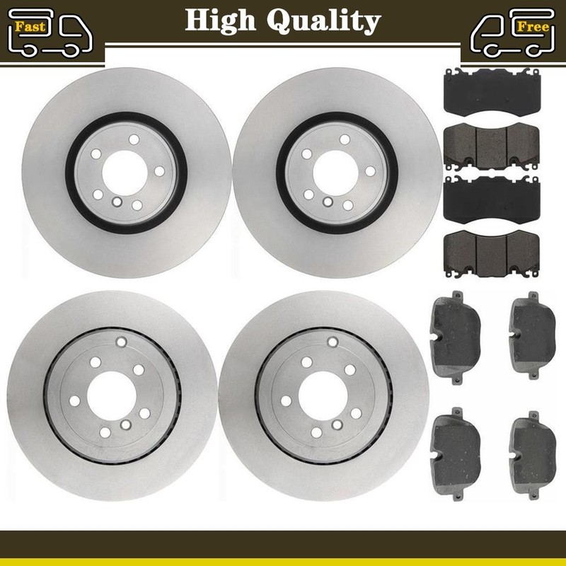 Brake Pads Rotors Set Front Rear Fits Land Rover Range Rover 5.0L