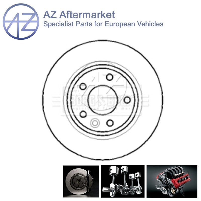 Fits VW Transporter 2003-2009 Touareg 2003-2018 AZ Rear 1x Brake Disc 7L6615601G