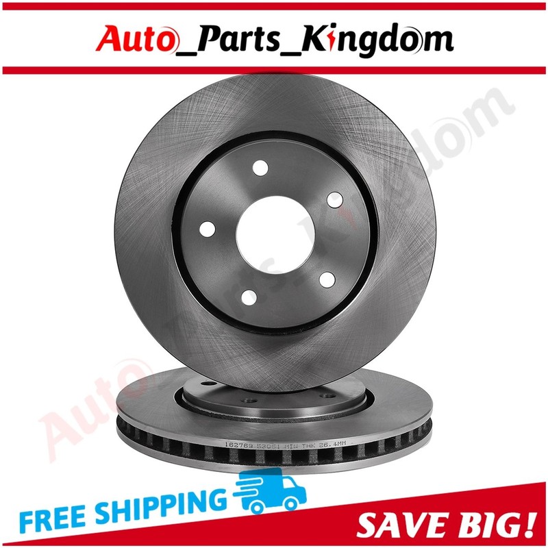 2Pcs Front Brake Rotors For Dodge Grand Caravan Volkswagen Routan 3.6L 3.8L 4.0L