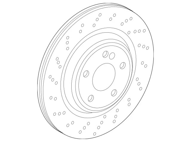 Genuine Mercedes-Benz Brake Disk Vented 253-423-00-00