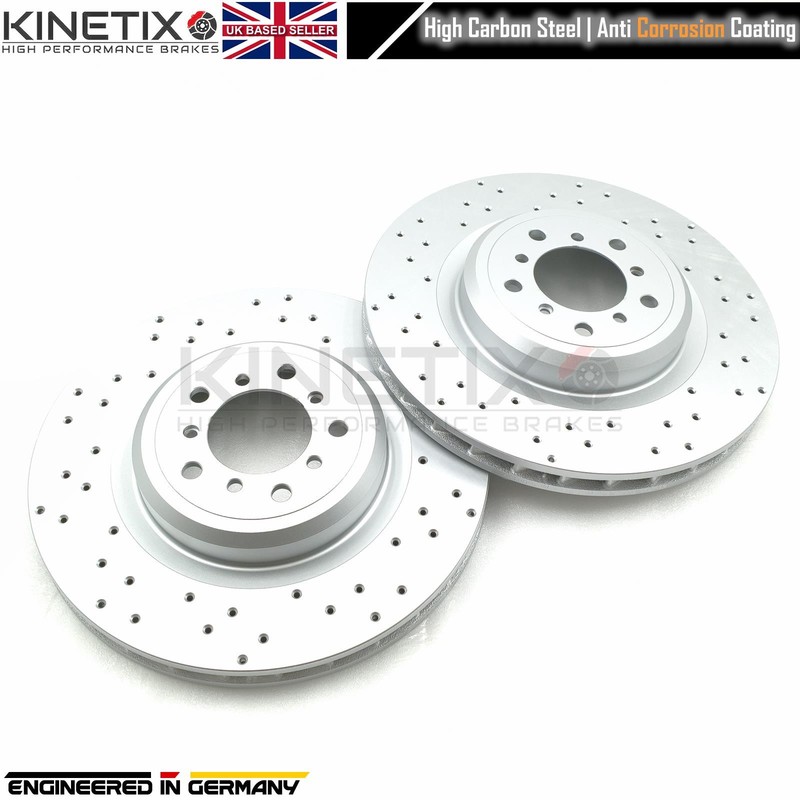 FOR BMW M3 E90 FRONT LEFT RIGHT DRILLED BRAKE DISCS BREMBO PADS SENSORS 360mm gallery