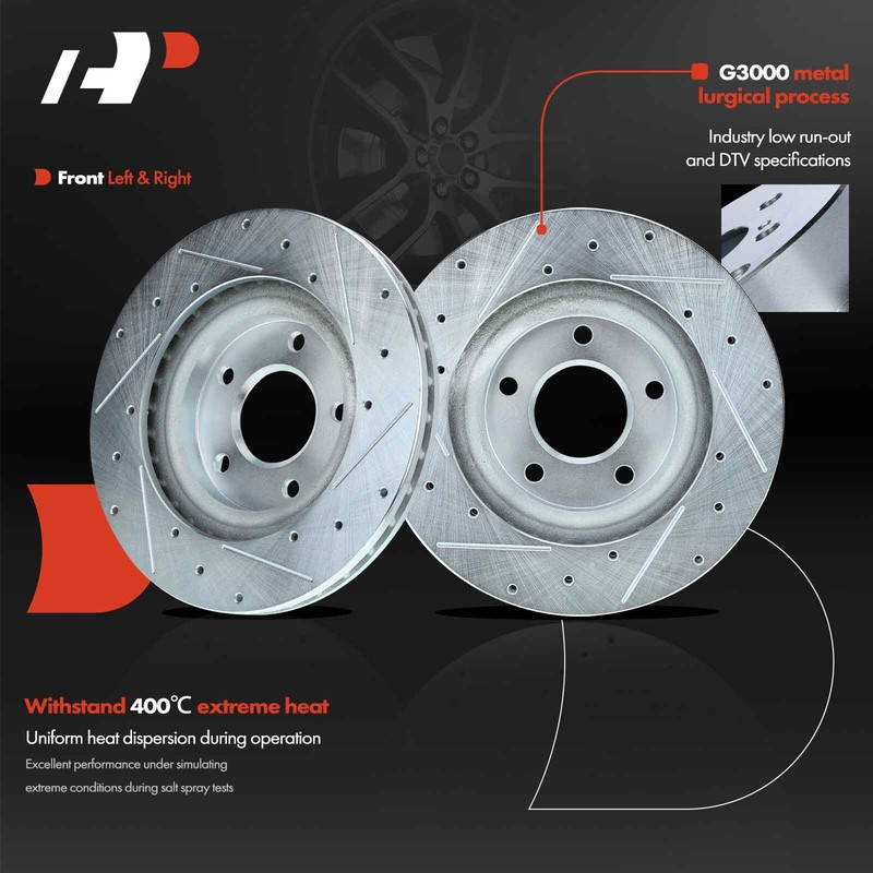 A-Premium Front Side Drilled Brake Rotor for Mitsubishi Outlander Lancer Eclipse gallery