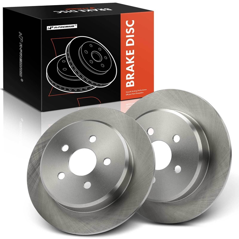 A-Premium Rear Disc Brake Rotors for Chrysler PT Cruiser 2001-2003 Dodge Neon