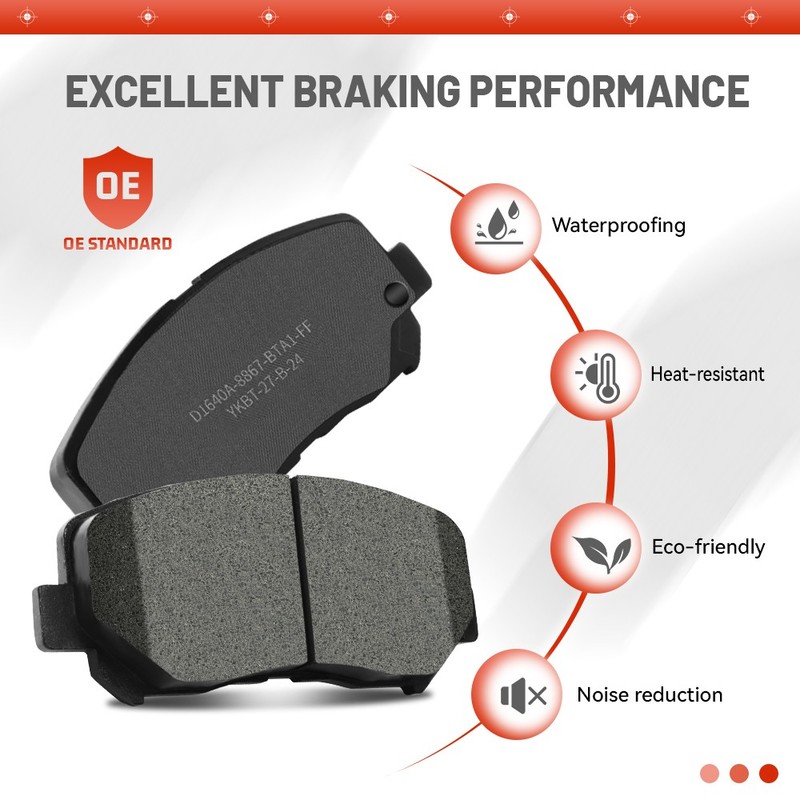 Front Drilled Brake Rotors Ceramic Pads Set for Hyundai Sonata Kia Optima Hybrid gallery