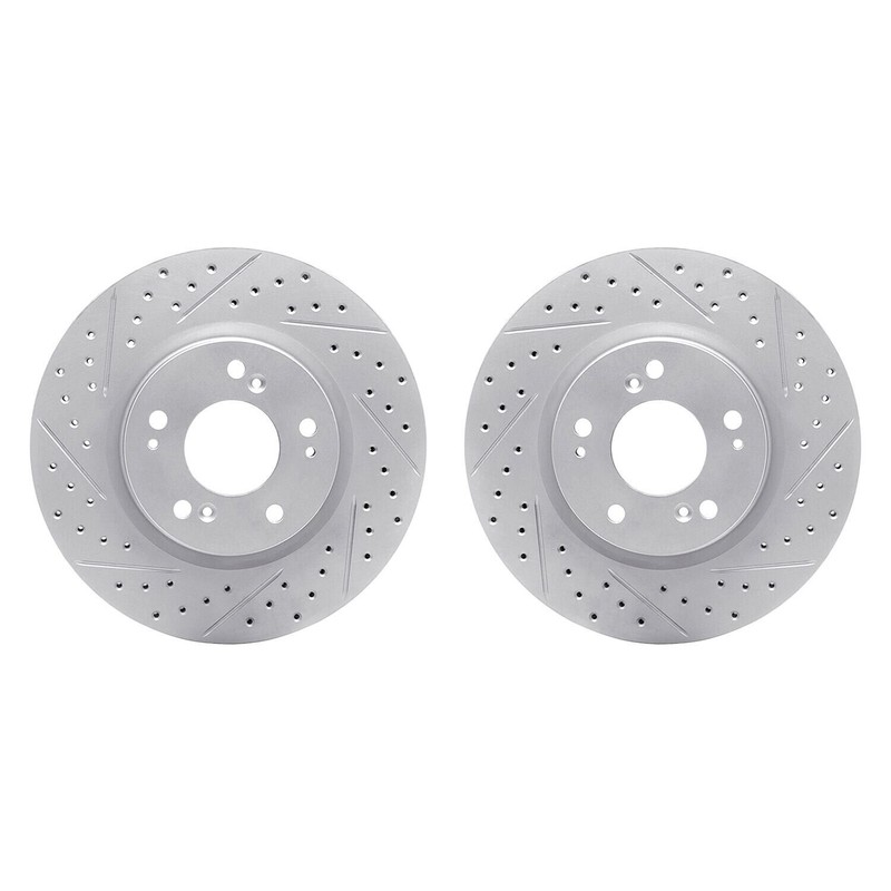 For Mitsubishi Eclipse 06-12 R1 Concepts Drilled & Slotted Front Brake Rotor Set