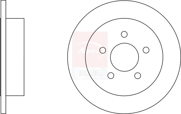 2x Brake Discs Pair Solid Rear 285mm SDK6571 Apec Blue Set 52128411AB Quality