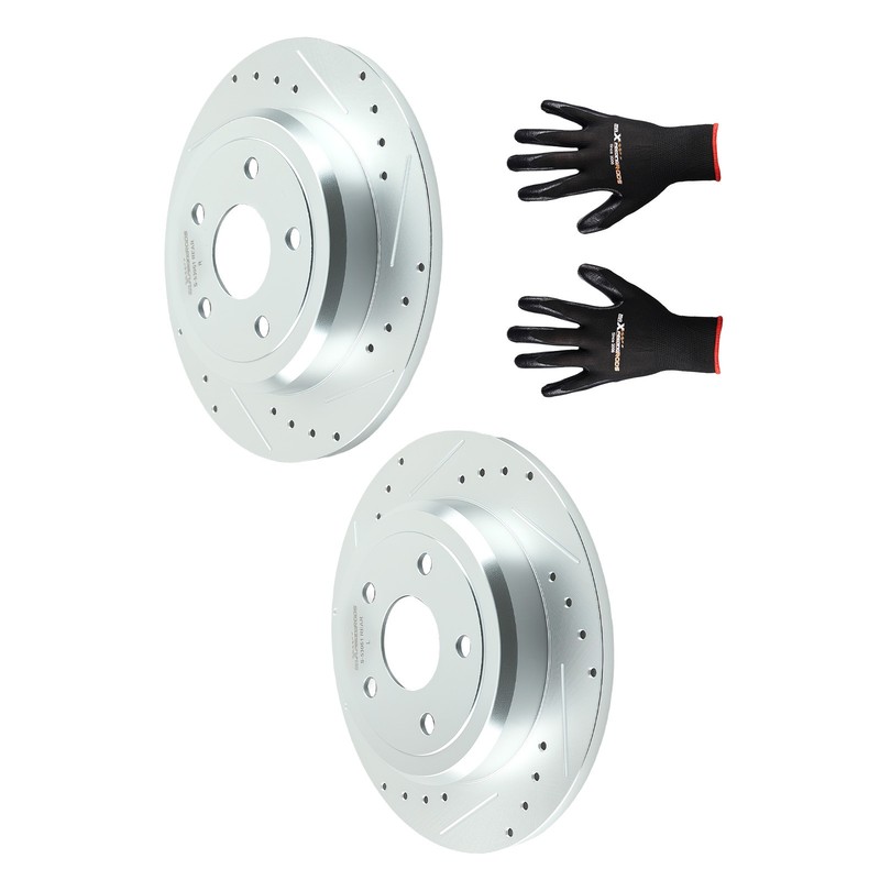 Rear Drilled&Slotted Brake Rotor for Dodge Durango/Jeep Grand Cherokee 2011-20