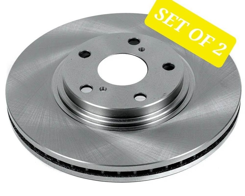 Powerstop JBR737 Brake Disc, 5 Lugs, Stock Replacement (Set of 2)