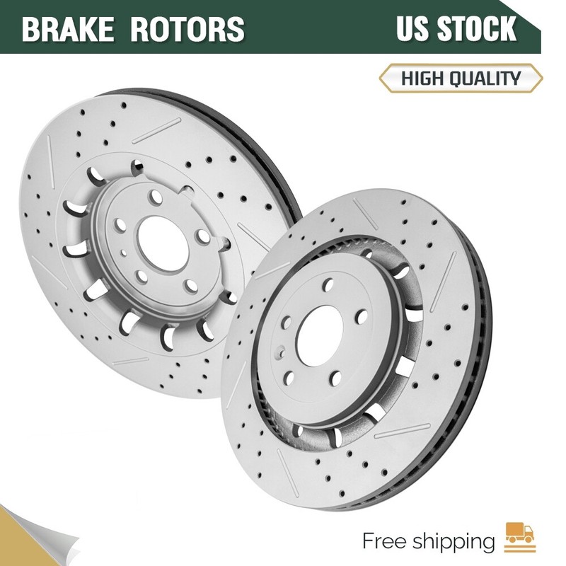 2Pcs Front Brake Disc Rotor For Ford Explorer Flex Taurus Lincoln MKS MKT