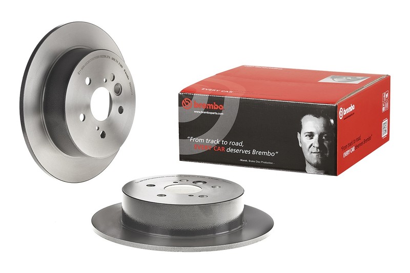 Brembo Rear Left or Right 303mm Soild UV Coated Disc Brake Rotor for Toyota RAV4