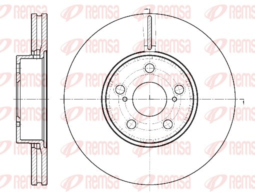 Remsa 6887.10 Brake Disc for Toyota
