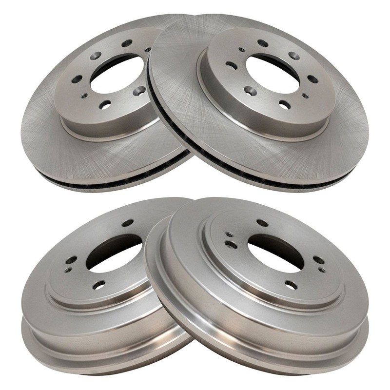 Front & Rear Brake Rotors Set Fits Honda