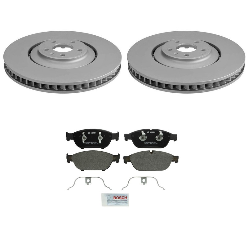 SHW Performance Front Disc Brake Rotors Bosch Semi-Met Pads For Audi A8 Quattro