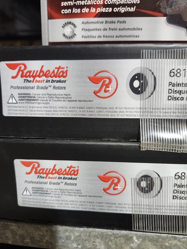 RAYBESTOS 2 Rear Rotors (681012R2) & Rear Brake Pads (MGD1833CH) Kit FORD gallery