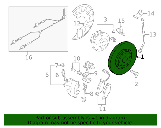 Genuine Volkswagen Disc Brake Rotor 5Q0-615-301-F gallery