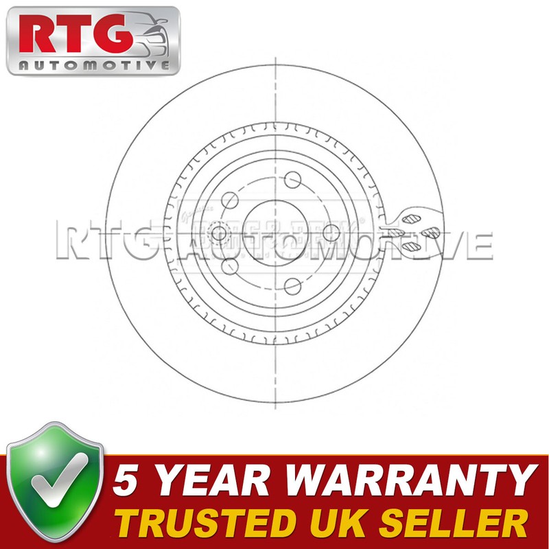 Rear 1x Brake Disc Fits Jaguar F-Pace 2015- Land Rover Range Rover Velar 2017-
