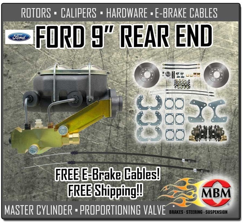 Ford 9″ Rear Disc Brake Conversion Kit Complete W/ Disc Disc Master & Prop Valve