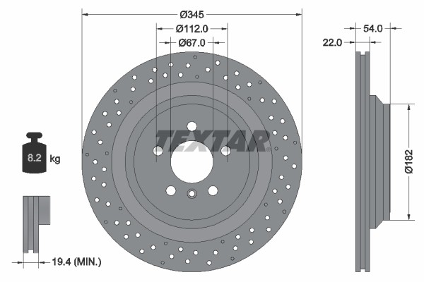 Textar 92283703 brake disc for Brabus, Mercedes-Benz gallery