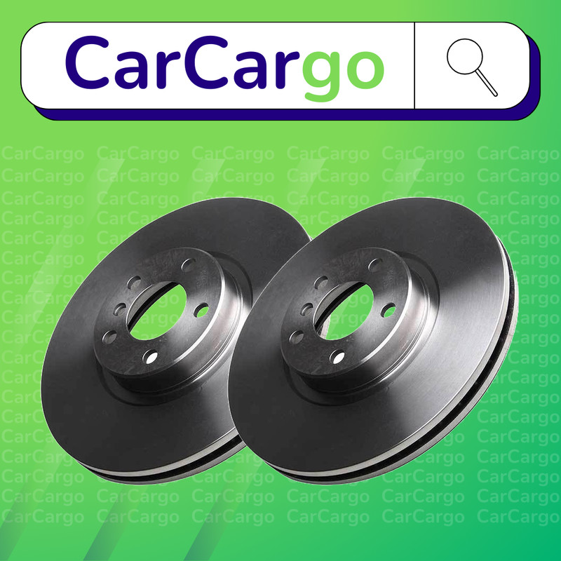 Premium Vented Front Brake Discs Pair BMW X5 3.0 3.0d 2007-2008 348 mm