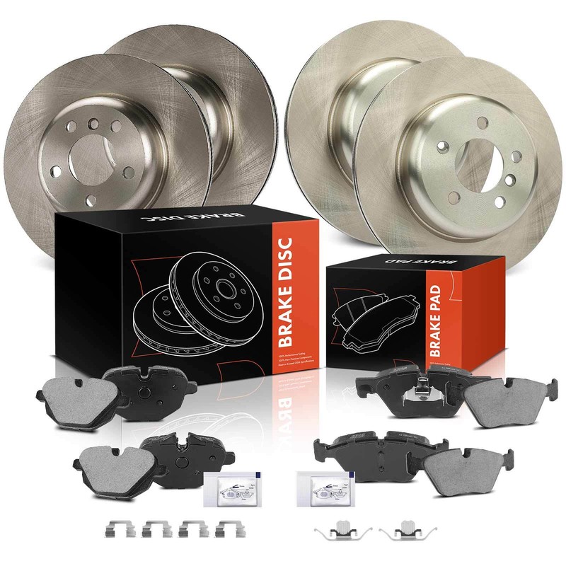 12x Front & Rear Disc Brake Rotors & Brake Pads for BMW 528i 11-16 528i xDrive
