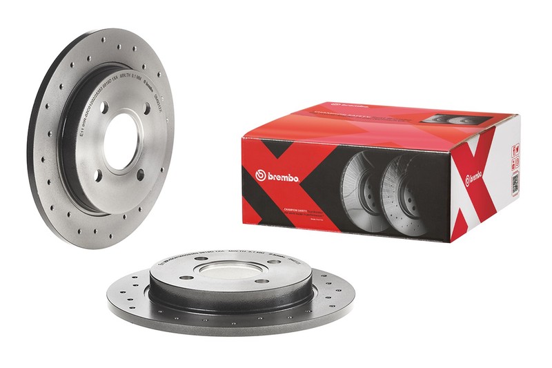 2x Brake Discs Pair fits FORD FOCUS Mk1 1.8 Rear 98 to 05 253mm Set Brembo New gallery