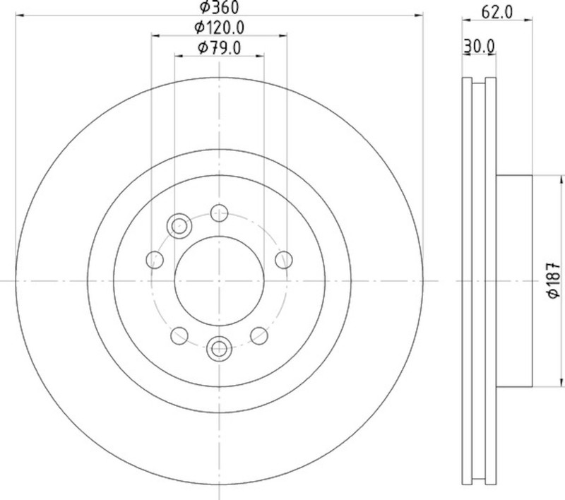 Hella Pagid Front Disc Brake Rotor For Land Rover Discovery 355125251
