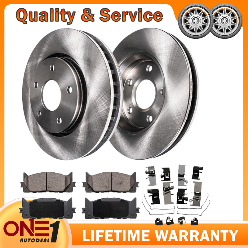 For Toyota Avalon Camry Disc Brake Rotors with Ceramic Brake Pads Front 296mm
