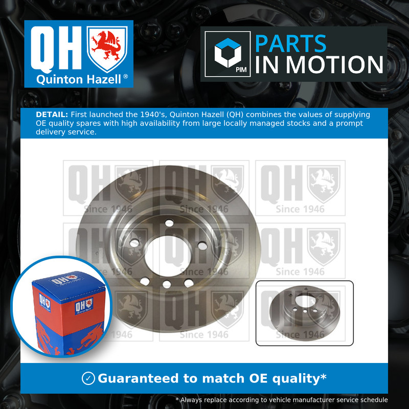 2x Brake Discs Pair Solid fits BMW 318 TDS E36 1.7D Rear 95 to 99 280mm Set QH