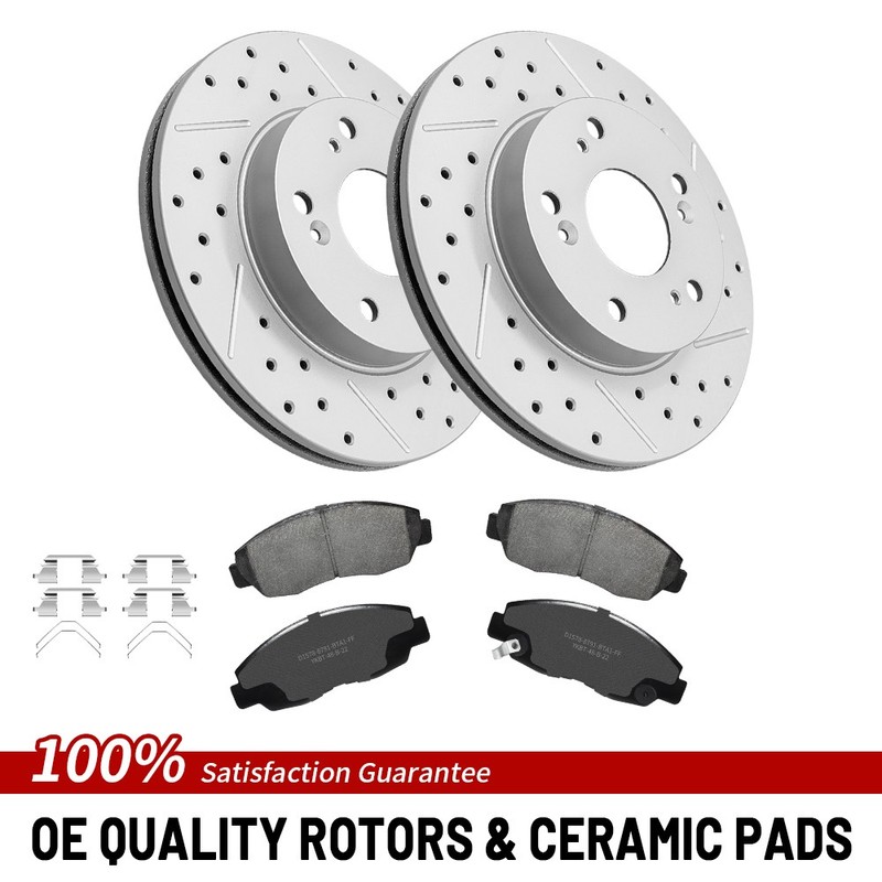 10.31″Front Brake Rotors Ceramic Brake Pads For 2012 2013 2014 2015 Honda Civic