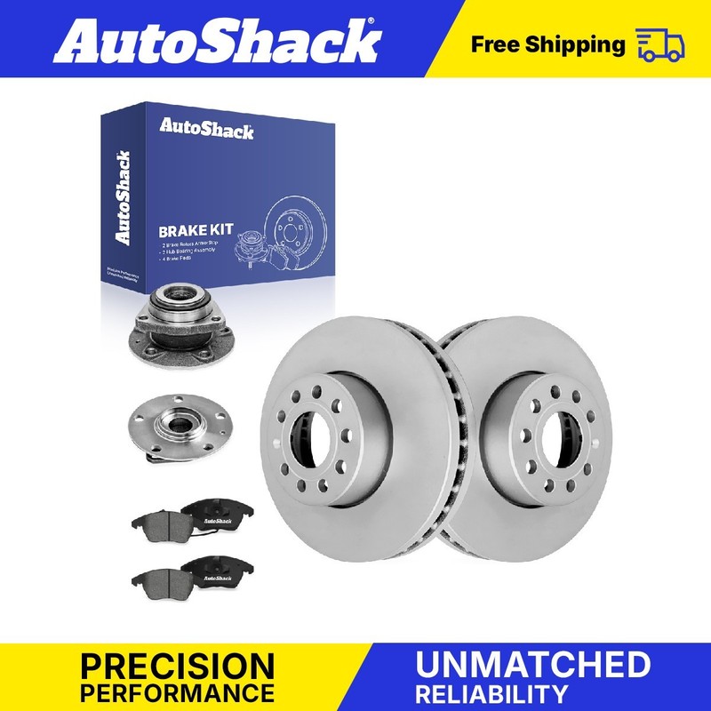 Front Brake Rotors Premium Ceramic Pads Hubs for Volkswagen, Rabbit 2006-2009
