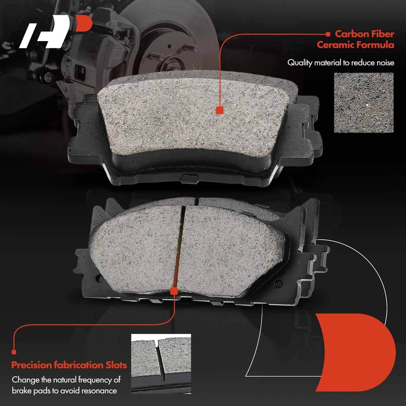 Front & Rear Drilled Rotors & Ceramic Brake Pads for Lexus ES300h ES350 Toyota gallery