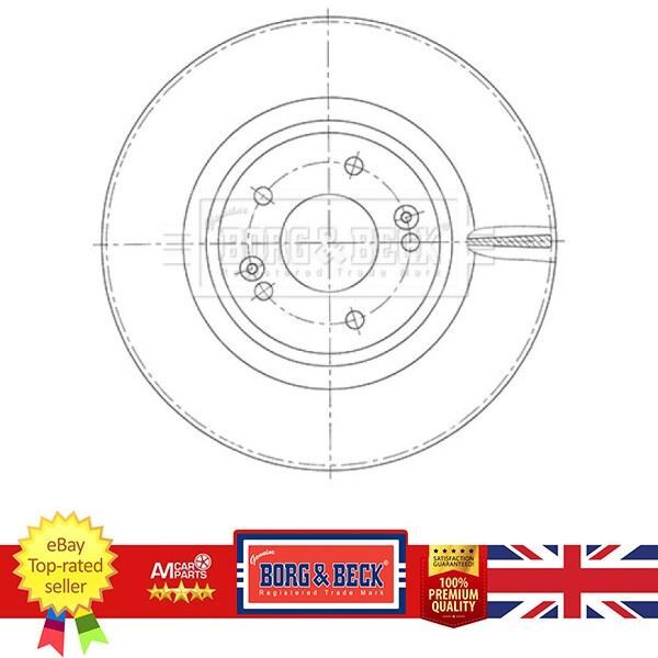 Brake Disc For Hyundai SANTA 12-18 517122W000 BORG & BECK BBD6112S