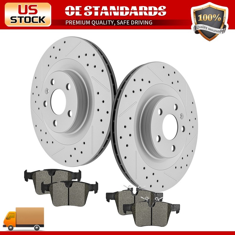 320mm Rear Disc Rotors Ceramic Brake Pads for Volvo S60 XC90 XC60 S90 V60 V90