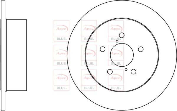 Brake Discs Pair Rear FOR SUBARU LEGACY III 2.0 2.5 03->09 BL BP Blue gallery