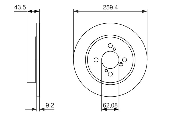 2x Brake Discs Pair Solid fits SUZUKI SWIFT AZG 413D 1.3D Rear 10 to 14 259.2mm gallery